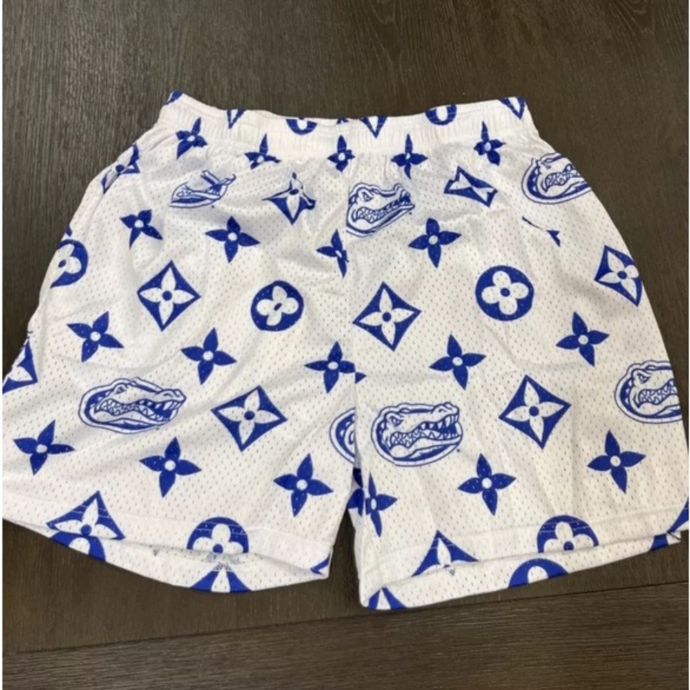 Custom Gator Louis Vuitton Mesh Shorts (University of Florida)